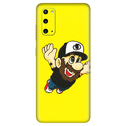 Samsung A/S Series Phone Skins (All Models) - Flying Beardo - 3D Embossed Finish (L-60) Samsung Galaxy S20