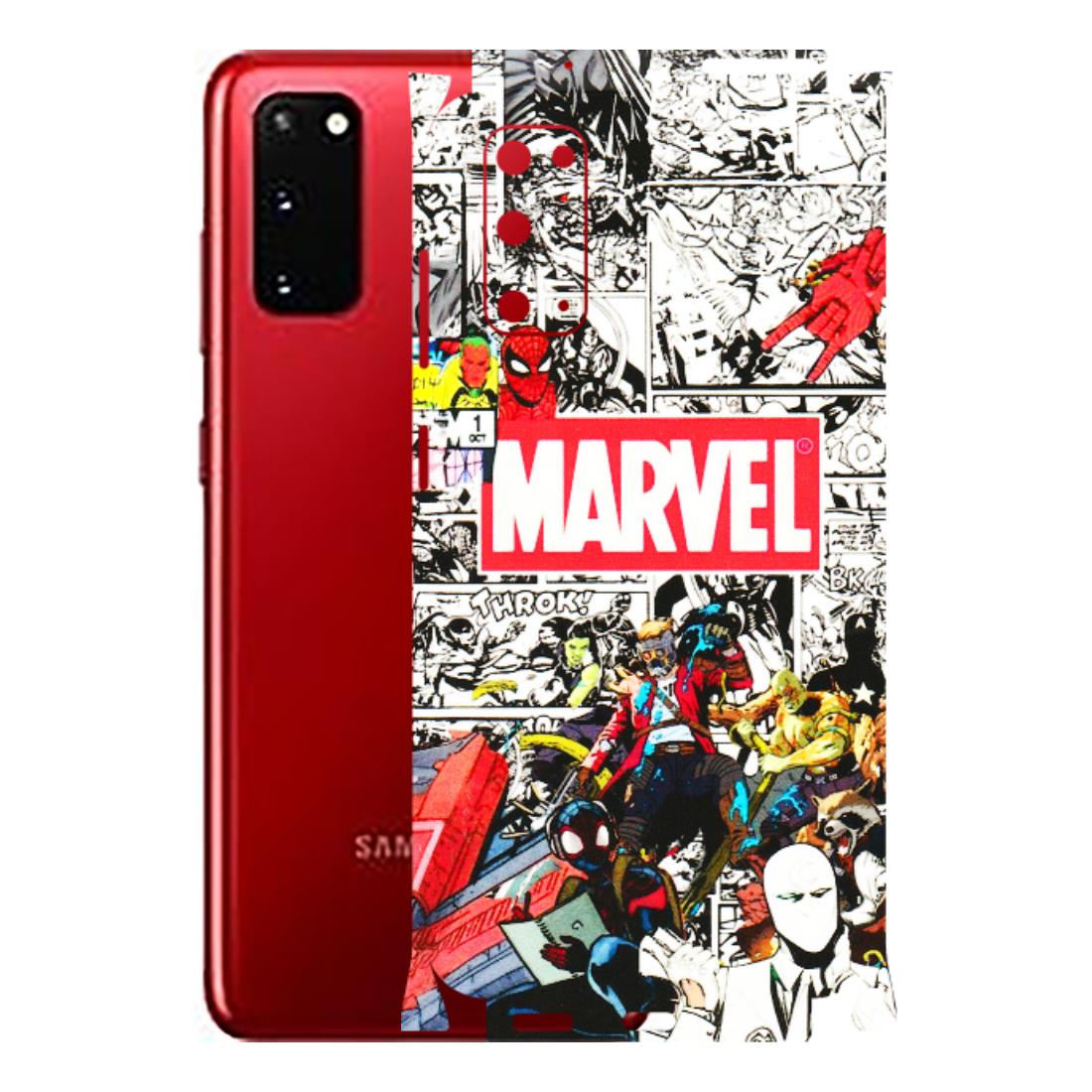 Samsung A/S Series Phone Skins (All Models) - Marvel Colorful Comic - 3D Embossed Finish (L-64) Samsung Galaxy S20
