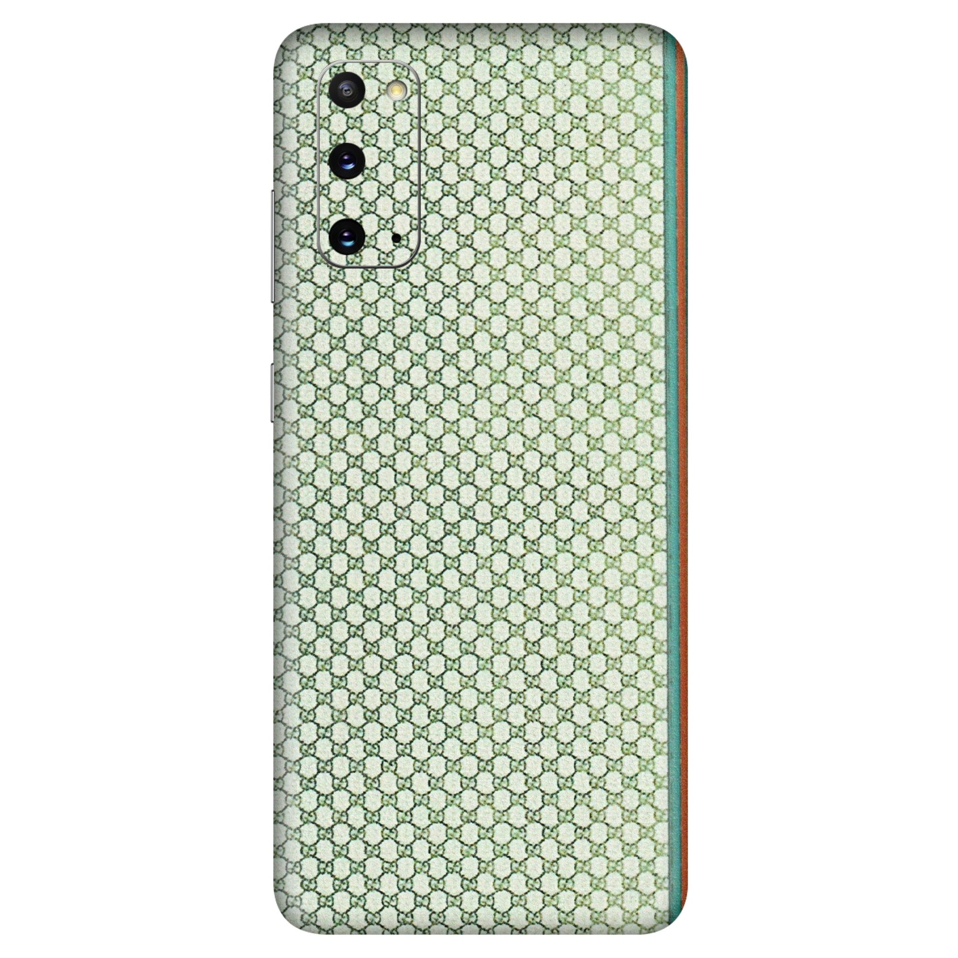 Samsung A/S Series Phone Skins (All Models) - Gucci Fabric Pattern - 3D Embossed Finish (L-73) Samsung Galaxy S20