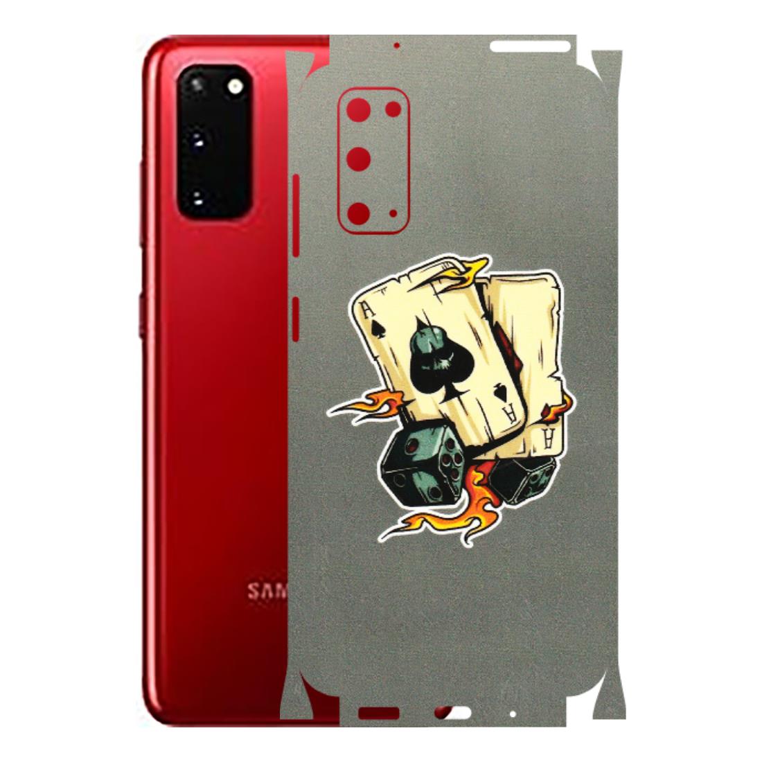 Samsung A/S Series Phone Skins (All Models) - Grey Cards Of Ace - 3D Embossed Finish (L-77) Samsung Galaxy S20
