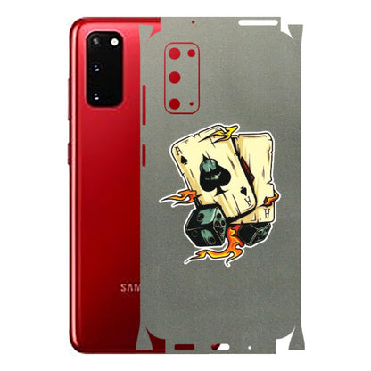 Samsung A/S Series Phone Skins (All Models) - Grey Cards Of Ace - 3D Embossed Finish (L-77) Samsung Galaxy S20