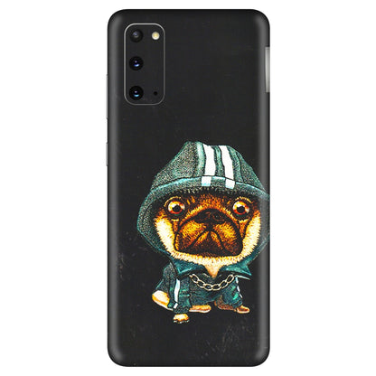 Samsung A/S Series Phone Skins (All Models) - Puppy N Hoodie - 3D Embossed Finish (L-90) Samsung Galaxy S20