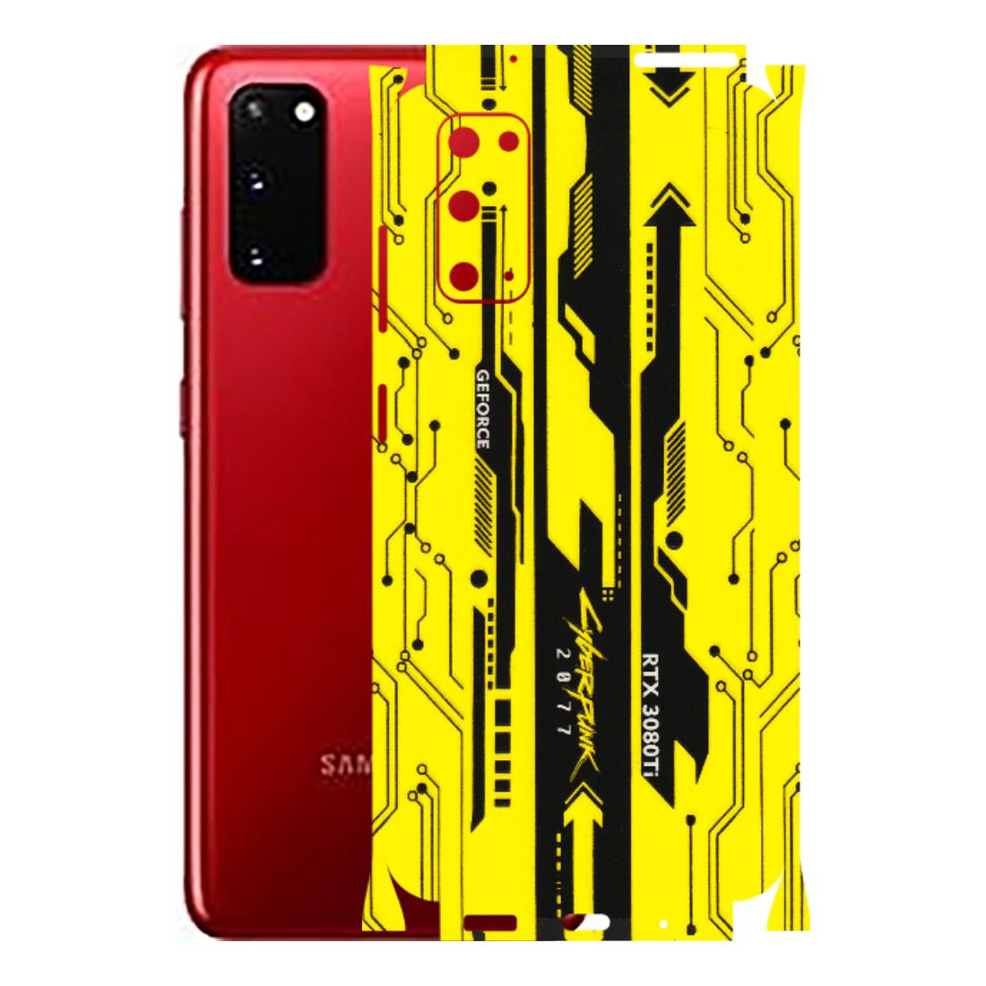 Samsung A/S Series Phone Skins (All Models) - Yellow Cyberpunk - 3D Embossed Finish (L-93) Samsung Galaxy S20