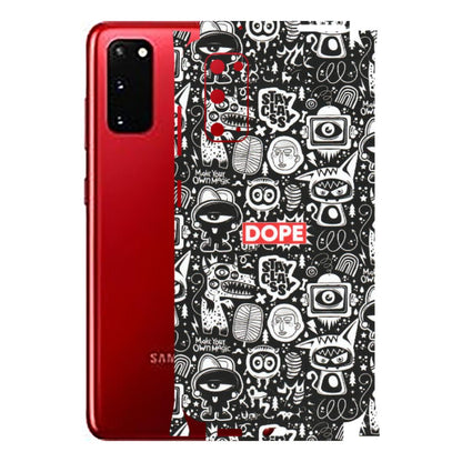 Samsung A/S Series Phone Skins (All Models) - Dope Stay Classy Black Doodles - Matte Finish (M-126) Samsung Galaxy S20