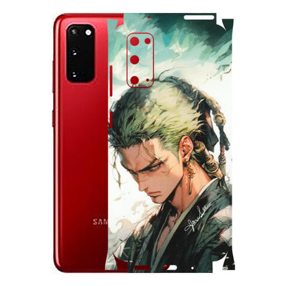 Samsung A/S Series Phone Skins (All Models) - New Roronoa Zoro One Picece Anime - Matte Finish (M-140) Samsung Galaxy S20
