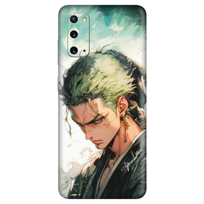 Samsung A/S Series Phone Skins (All Models) - New Roronoa Zoro One Picece Anime - Matte Finish (M-140) Samsung Galaxy S20