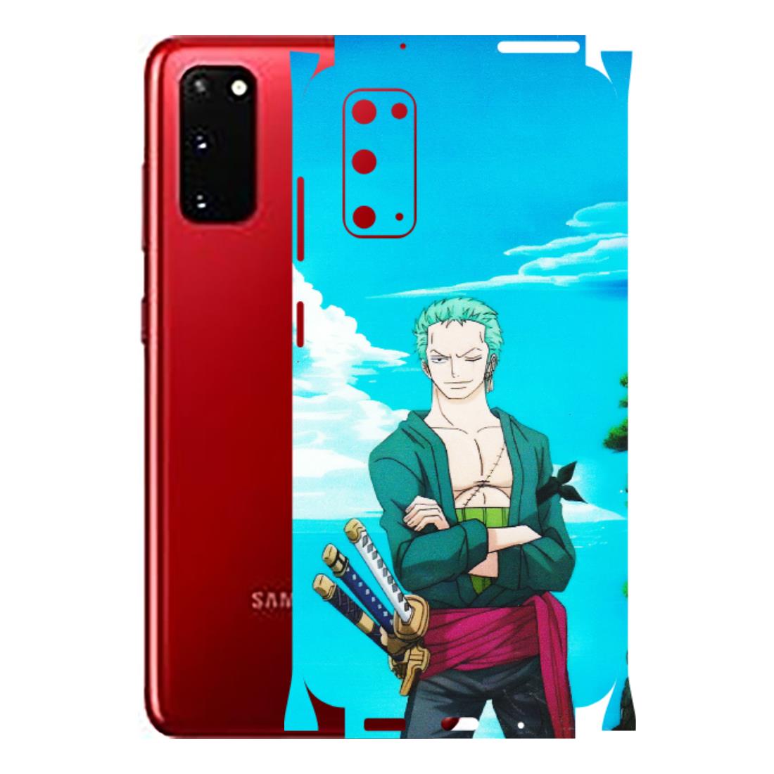 Samsung A/S Series Phone Skins (All Models) - Cool Swordman Zoro Anime - Matte Finish (M-143) Samsung Galaxy S20