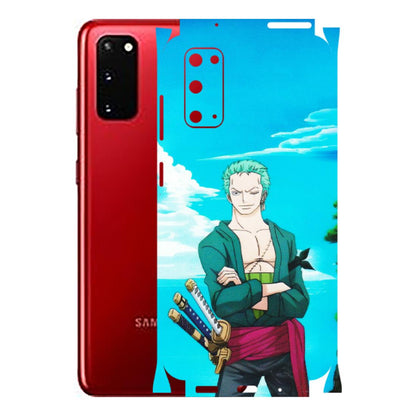 Samsung A/S Series Phone Skins (All Models) - Cool Swordman Zoro Anime - Matte Finish (M-143) Samsung Galaxy S20