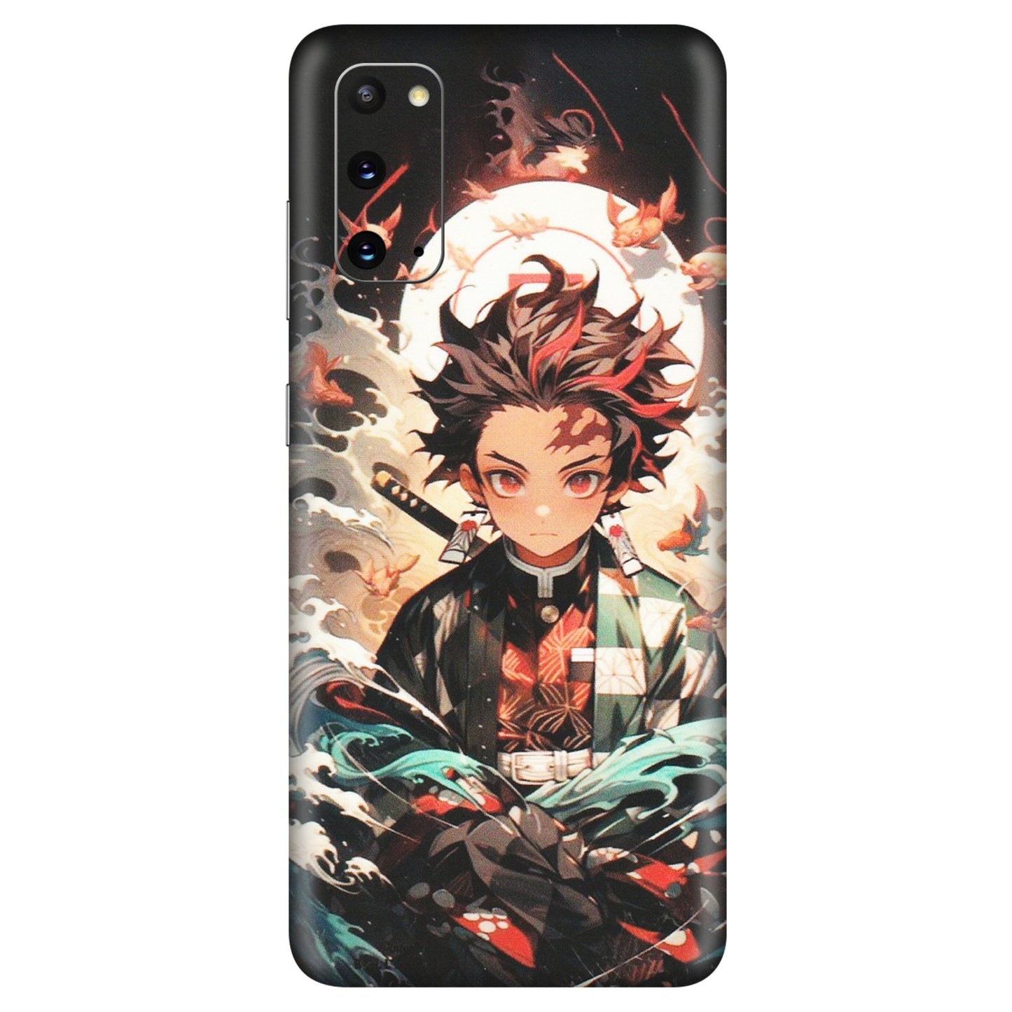 Samsung A/S Series Phone Skins (All Models) - Tanjiro Demon Slayer Anime - Matte Finish (M-158) Samsung Galaxy S20