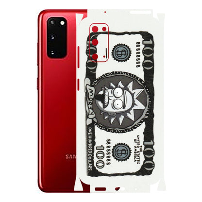 Samsung A/S Series Phone Skins (All Models) - Rick And Morty Hundred Dollar Anime - Matte Finish (M-161) Samsung Galaxy S20