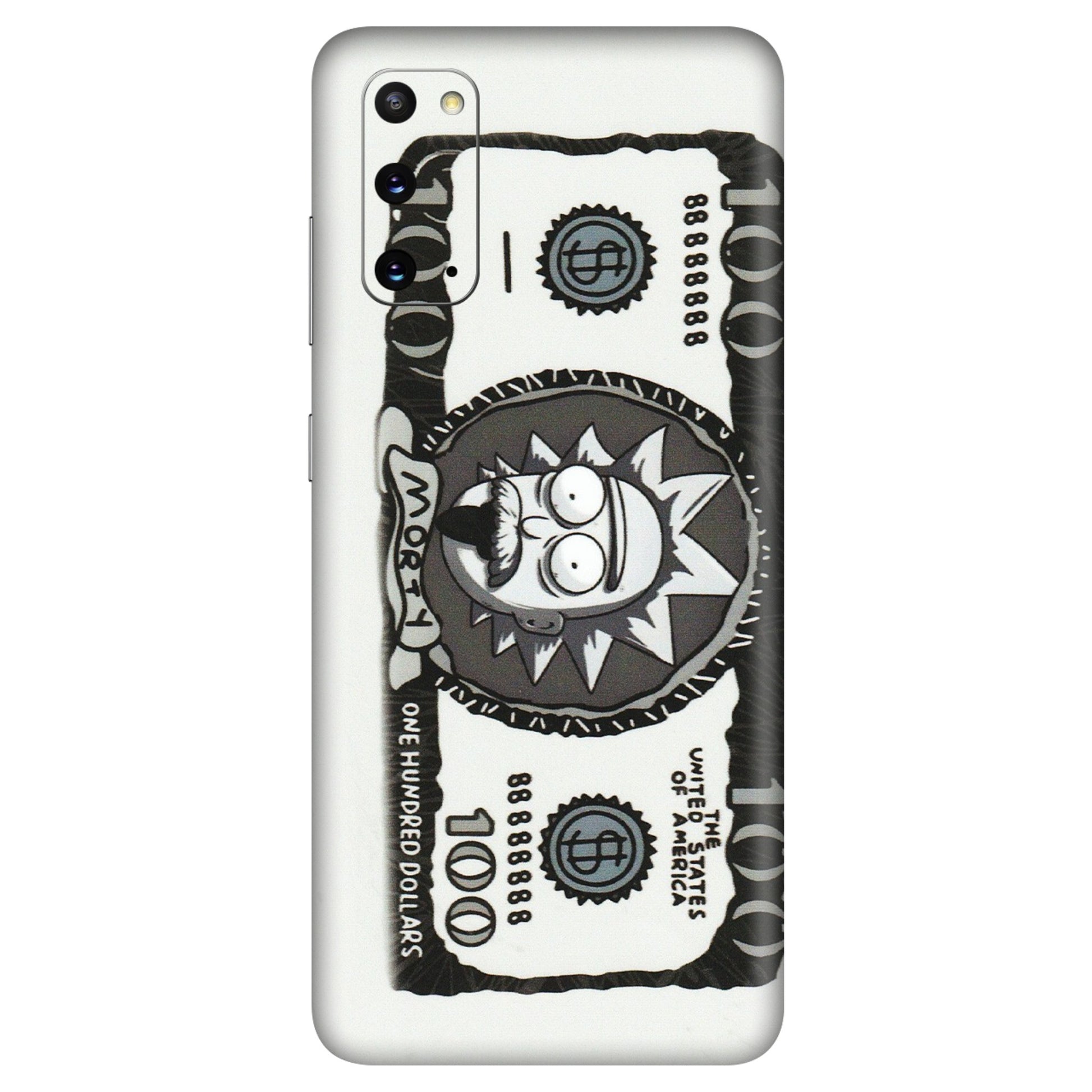 Samsung A/S Series Phone Skins (All Models) - Rick And Morty Hundred Dollar Anime - Matte Finish (M-161) Samsung Galaxy S20