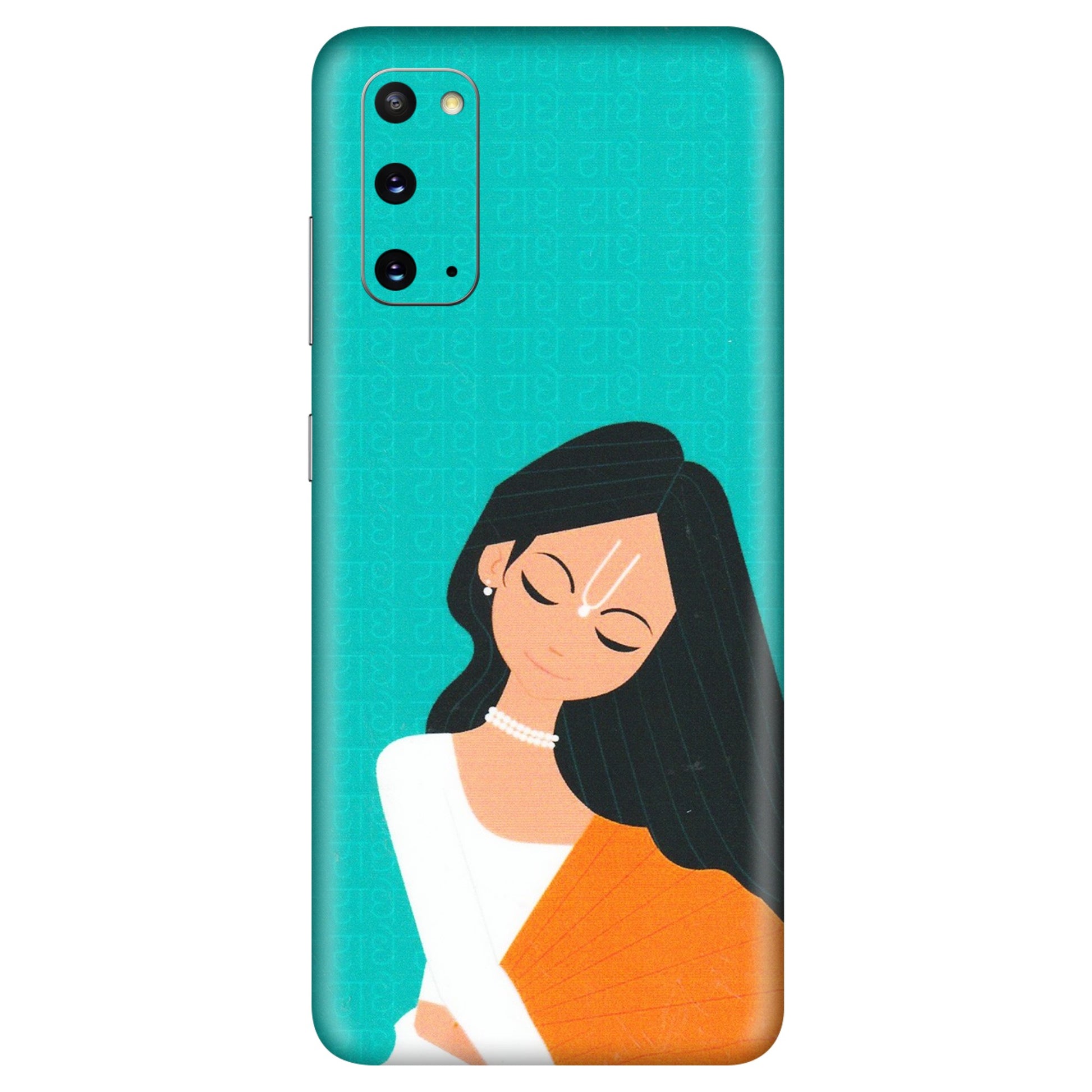 Samsung A/S Series Phone Skins (All Models) - Radhe Radhe With Hindu Symbol - Matte Finish (M-164) Samsung Galaxy S20