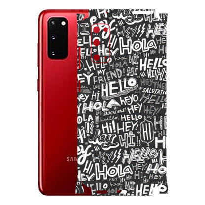 Samsung A/S Series Phone Skins (All Models) - Hi Hello Doodles - Matte Finish (M-25) Samsung Galaxy S20