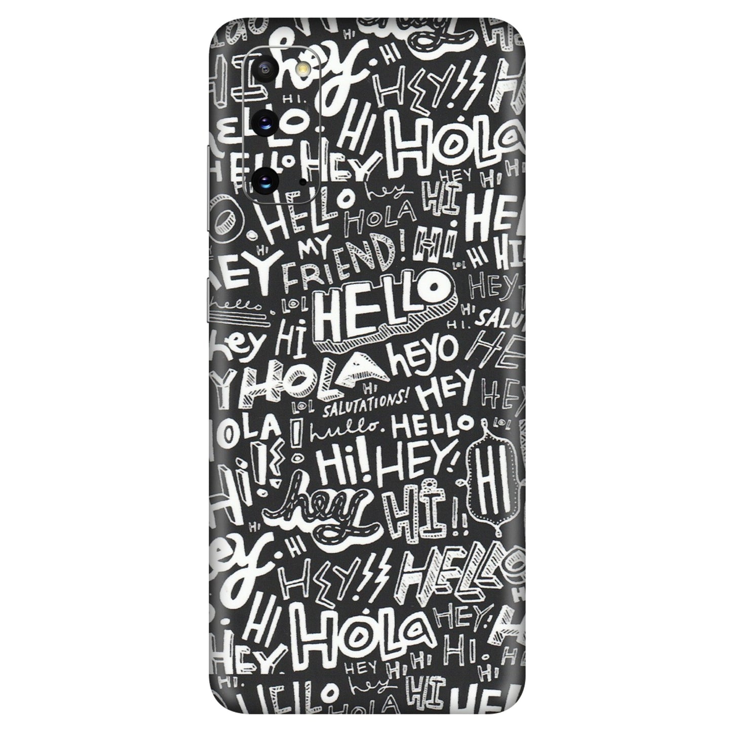 Samsung A/S Series Phone Skins (All Models) - Hi Hello Doodles - Matte Finish (M-25) Samsung Galaxy S20