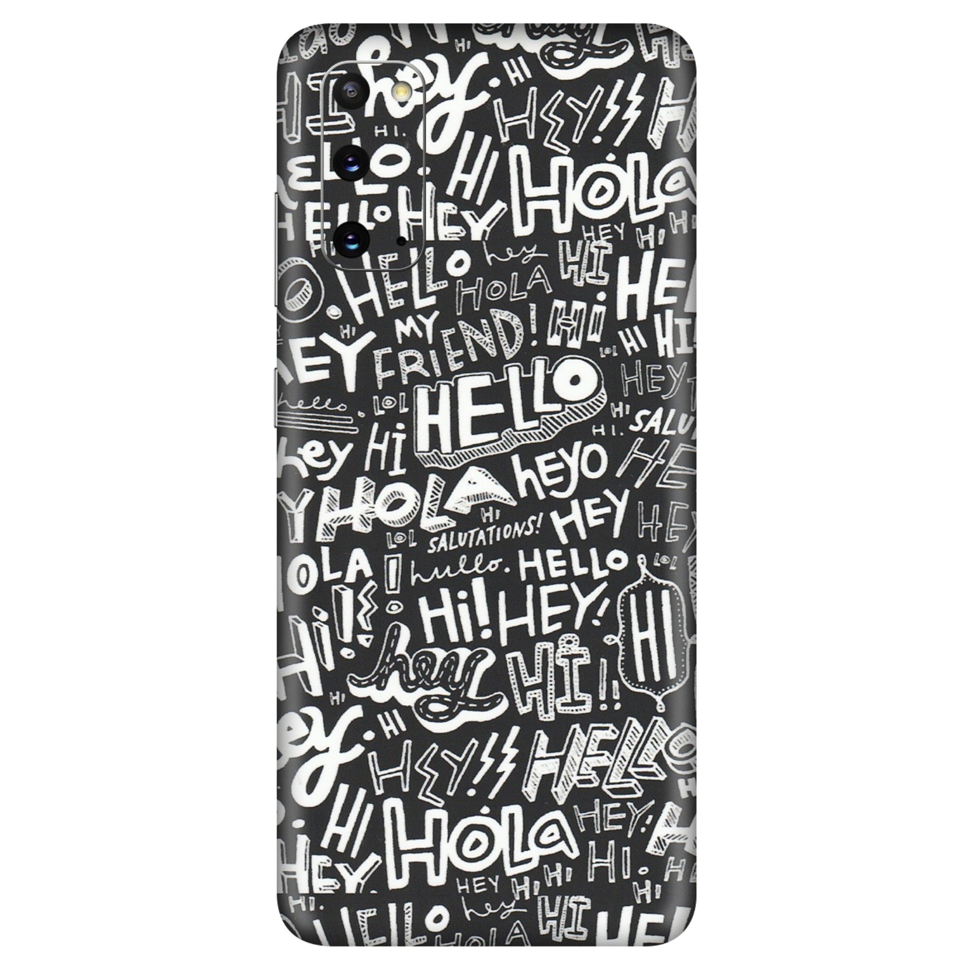 Samsung A/S Series Phone Skins (All Models) - Hi Hello Doodles - Matte Finish (M-25) Samsung Galaxy S20