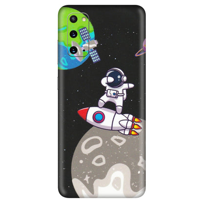 Samsung A/S Series Phone Skins (All Models) - Astronaut Vibing Toon Running - Matte Finish (M-39) Samsung Galaxy S20