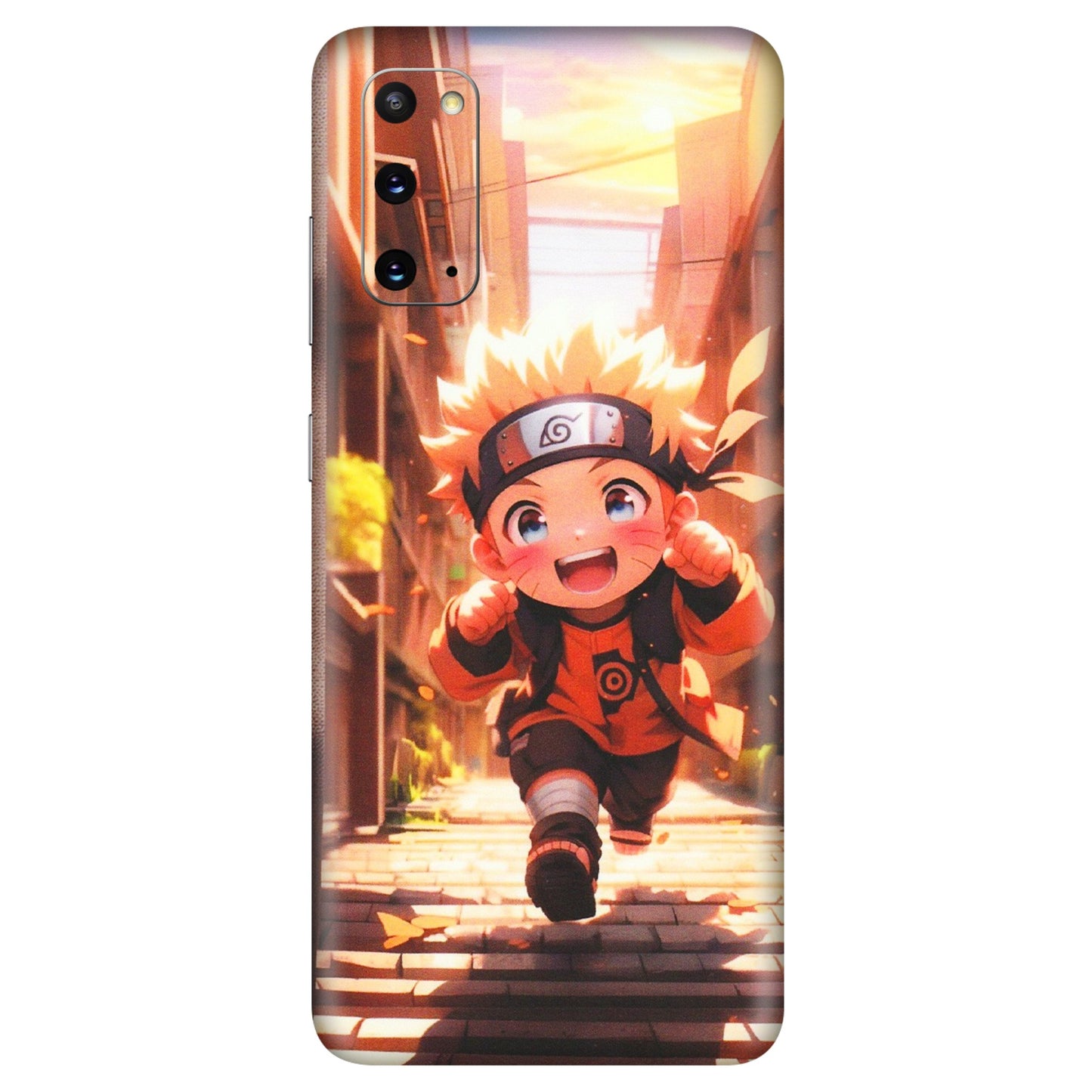 Samsung A/S Series Phone Skins (All Models) - Naruto Cute Toon Running - Matte Finish (M-04) Samsung Galaxy S20