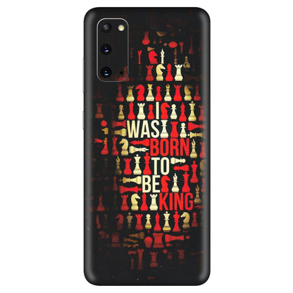 Samsung A/S Series Phone Skins (All Models) - Born To Be King - Matte Finish (M-73) Samsung Galaxy S20
