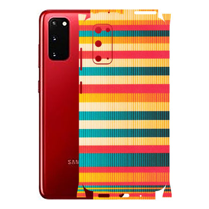 Samsung A/S Series Phone Skins (All Models) - Colourful Stripes Soothing Effect - Matte Finish (M-86) Samsung Galaxy S20