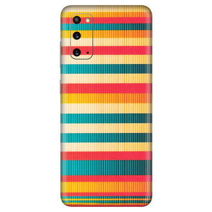 Samsung A/S Series Phone Skins (All Models) - Colourful Stripes Soothing Effect - Matte Finish (M-86) Samsung Galaxy S20