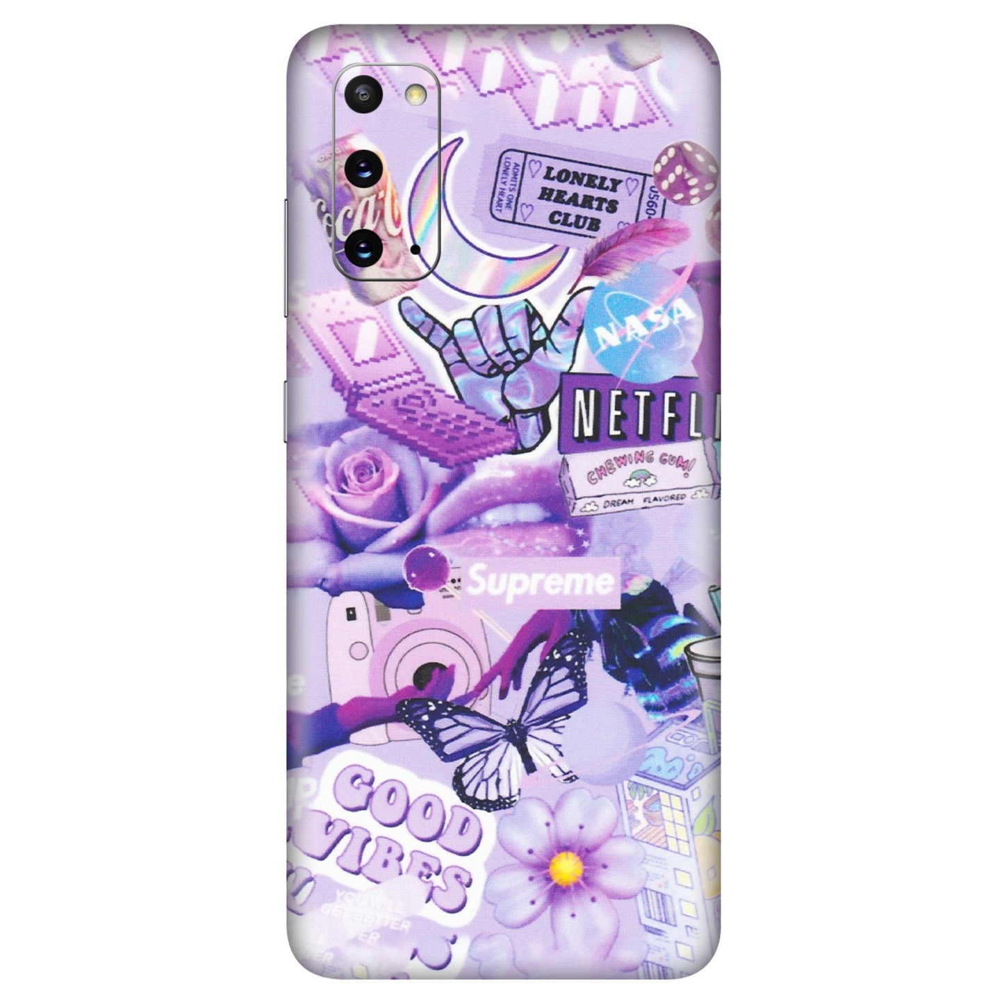 Samsung A/S Series Phone Skins (All Models) - Supreme Purple Magic - Matte Finish (M-88) Samsung Galaxy S20