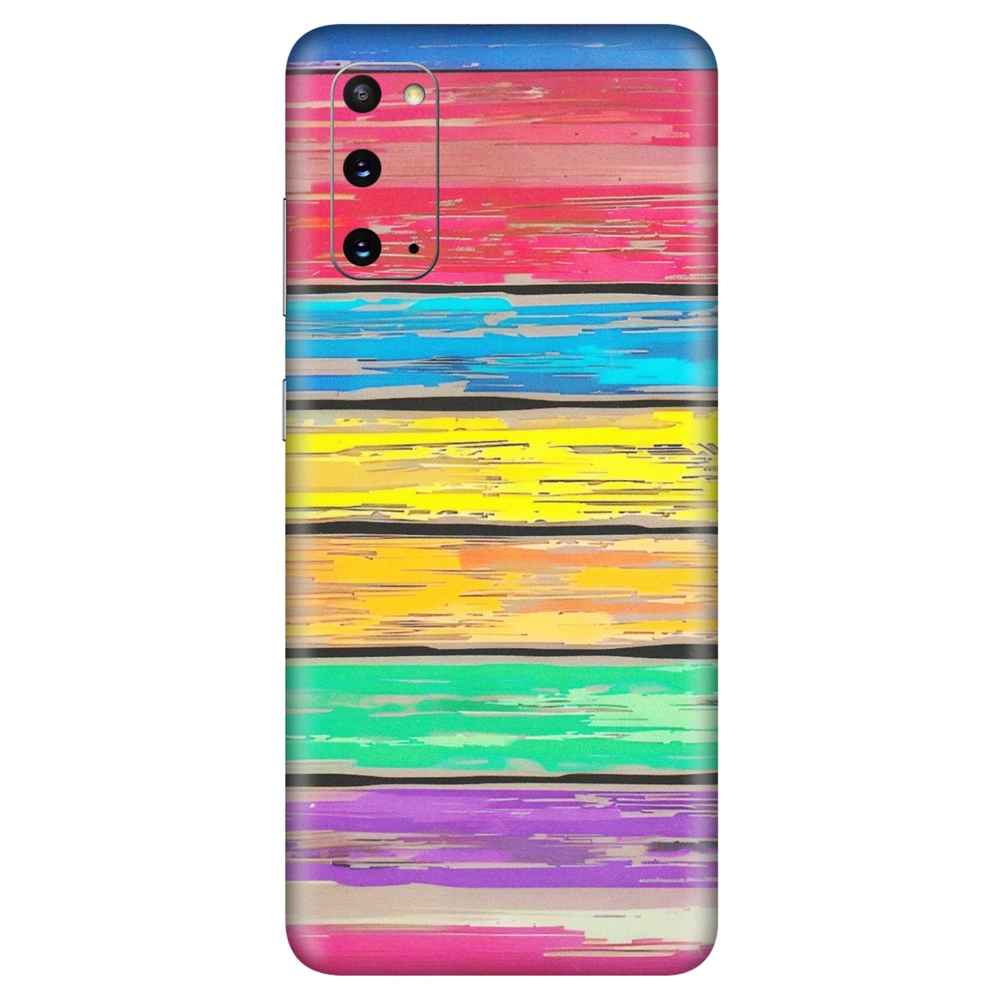 Samsung A/S Series Phone Skins (All Models) - Multi Colour Wooden Wall - Matte Finish (M-96) Samsung Galaxy S20