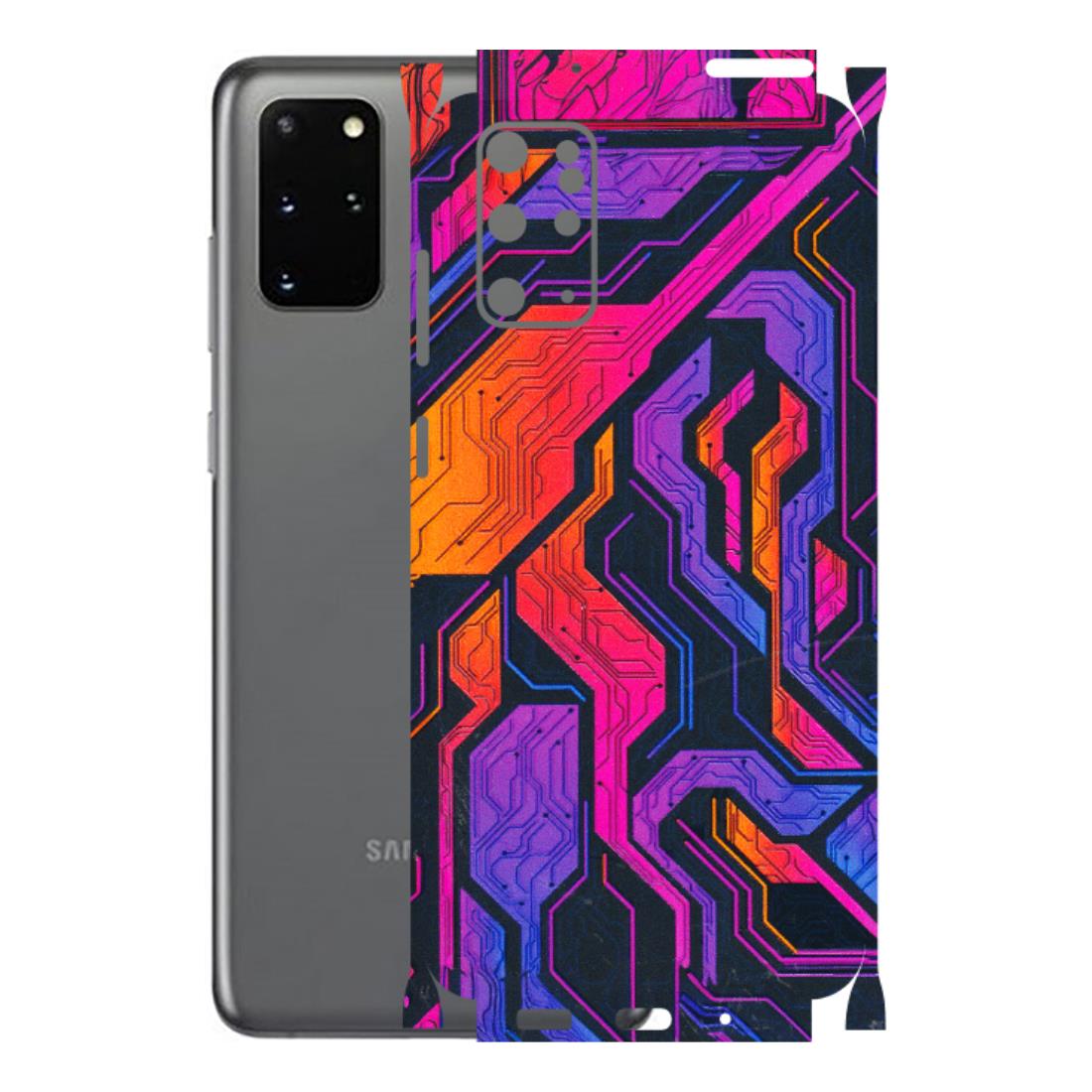 Samsung A/S Series Phone Skins (All Models) - Tech Circuits Futuristic - 3D Embossed Finish (L-07) Samsung Galaxy S20 Plus
