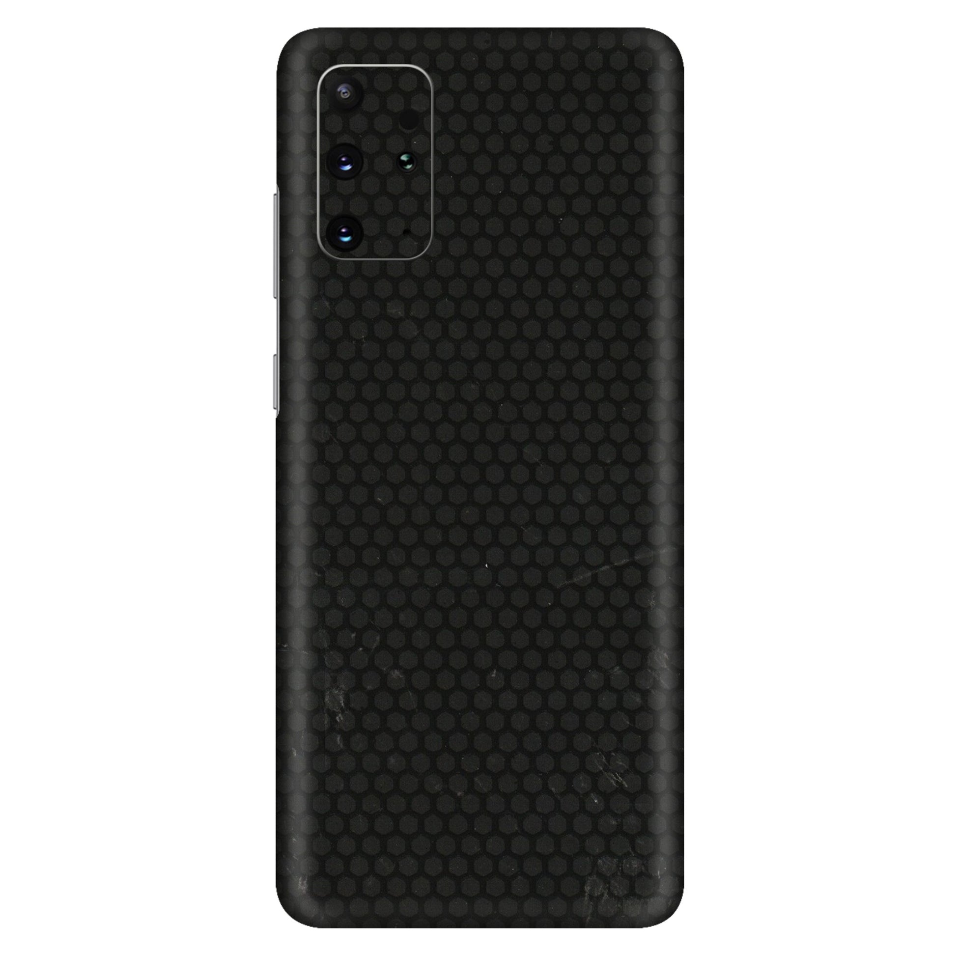 Samsung A/S Series Phone Skins (All Models) - Black honeycomb - 3D Embossed Finish (L-114) Samsung Galaxy S20 Plus