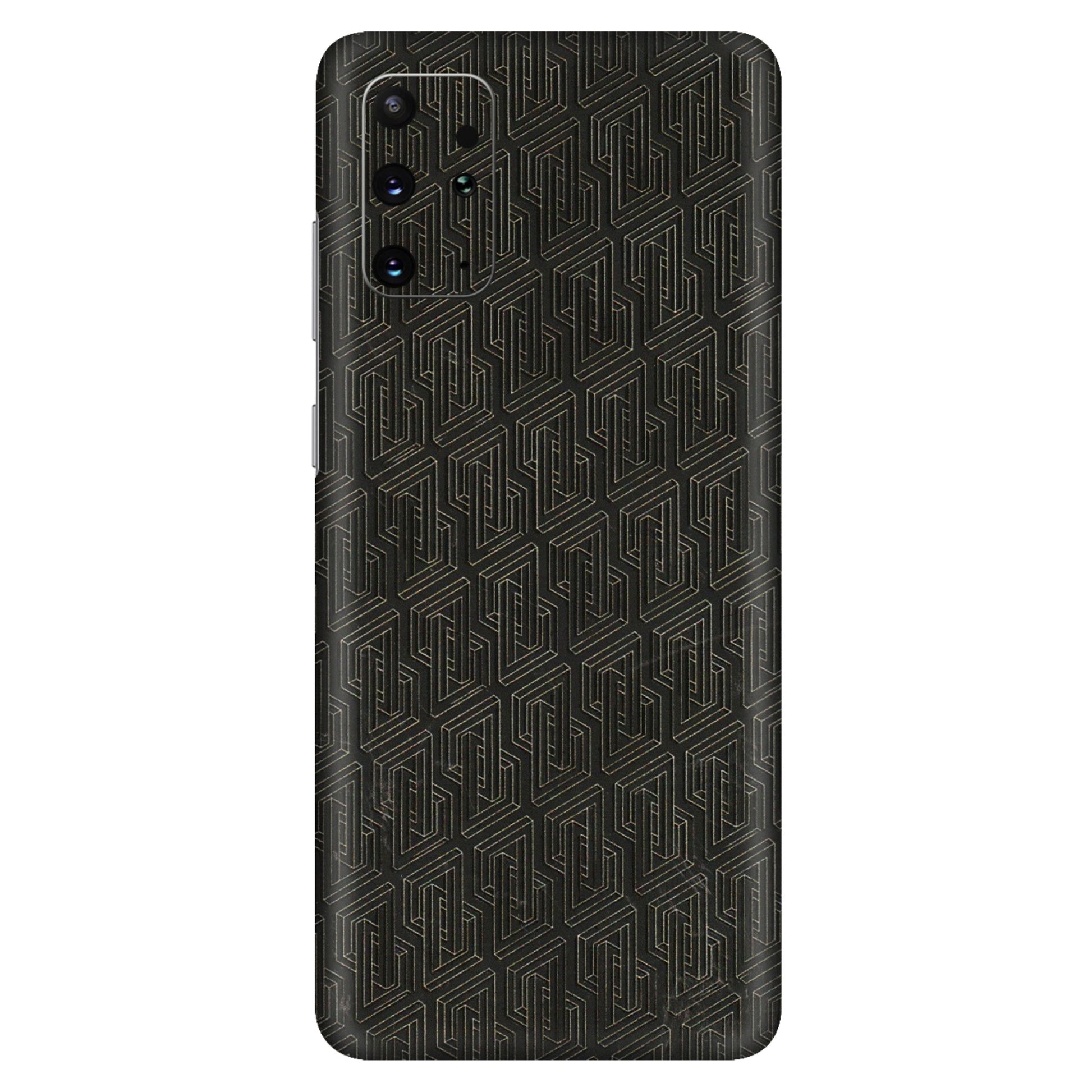 Samsung A/S Series Phone Skins (All Models) - Black Abstract Pattern - 3D Embossed Finish (L-117) Samsung Galaxy S20 Plus