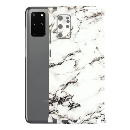 Samsung A/S Series Phone Skins (All Models) - Black and White Marble Texture - 3D Embossed Finish (L-124) Samsung Galaxy S20 Plus