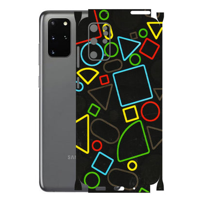 Samsung A/S Series Phone Skins (All Models) - Black Shapes - 3D Embossed Finish (L-131) Samsung Galaxy S20 Plus