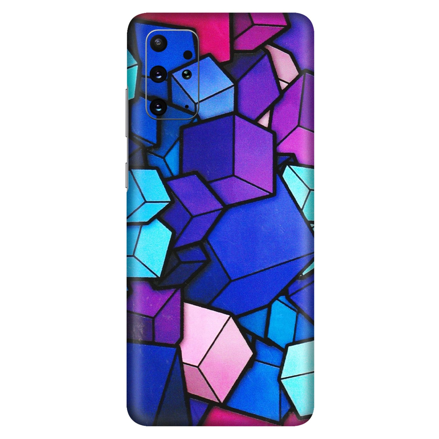 Samsung A/S Series Phone Skins (All Models) - Cube Doodle - 3D Embossed Finish (L-141) Samsung Galaxy S20 Plus