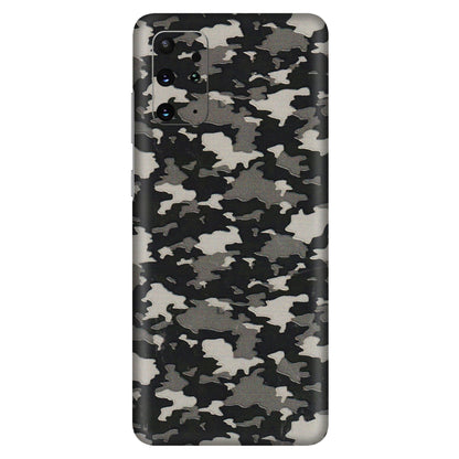 Samsung A/S Series Phone Skins (All Models) - Black/Grey Camoflaunge - 3D Embossed Finish (L-142) Samsung Galaxy S20 Plus