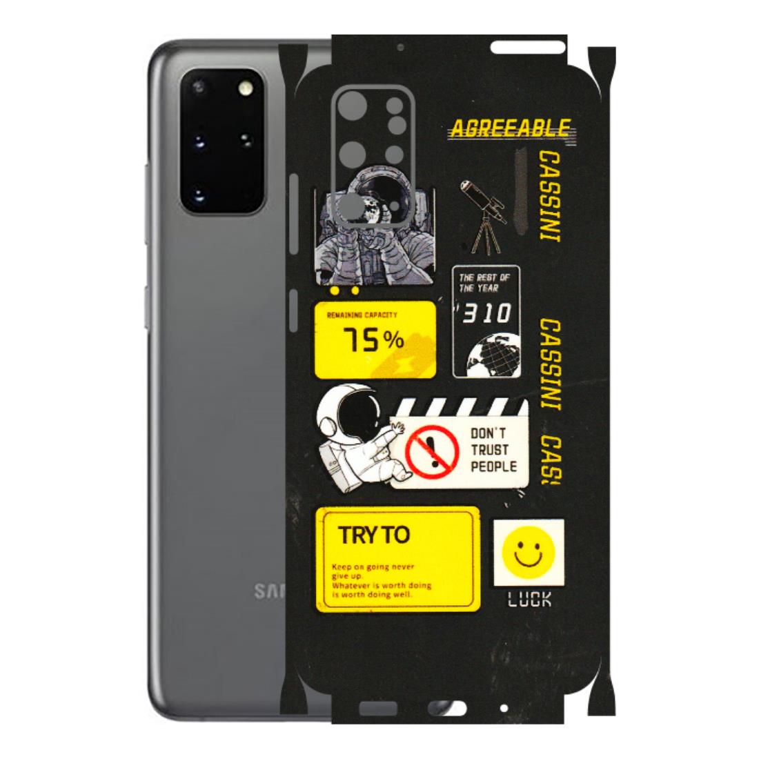 Samsung A/S Series Phone Skins (All Models) - Black Cassini - 3D Embossed Finish (L-161) Samsung Galaxy S20 Plus
