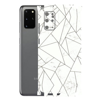 Samsung A/S Series Phone Skins (All Models) - Luxury White Marble Effect - 3D Embossed Finish (L-168) Samsung Galaxy S20 Plus