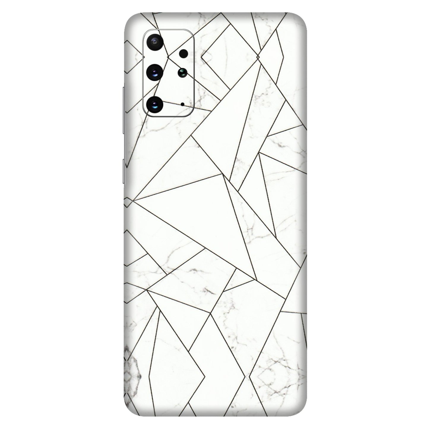 Samsung A/S Series Phone Skins (All Models) - Luxury White Marble Effect - 3D Embossed Finish (L-168) Samsung Galaxy S20 Plus