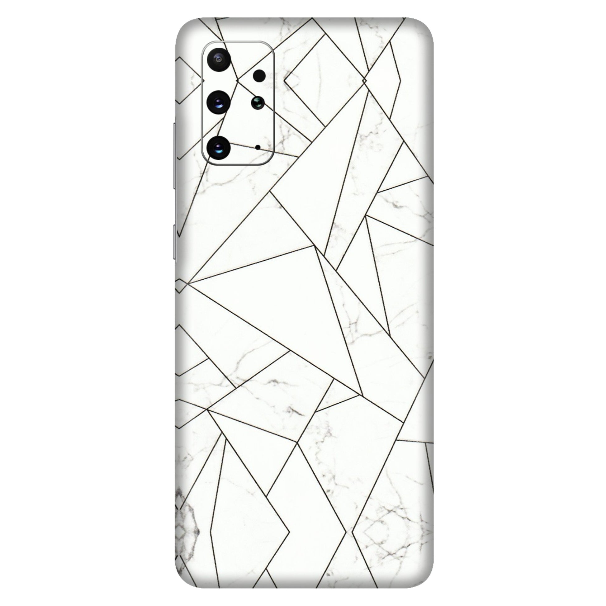 Samsung A/S Series Phone Skins (All Models) - Luxury White Marble Effect - 3D Embossed Finish (L-168) Samsung Galaxy S20 Plus