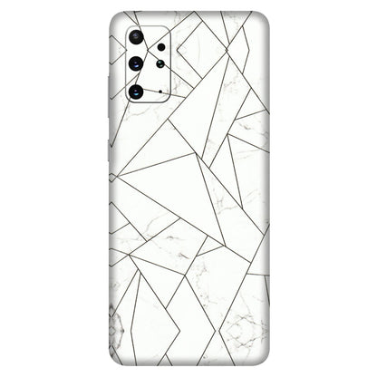 Samsung A/S Series Phone Skins (All Models) - Luxury White Marble Effect - 3D Embossed Finish (L-168) Samsung Galaxy S20 Plus