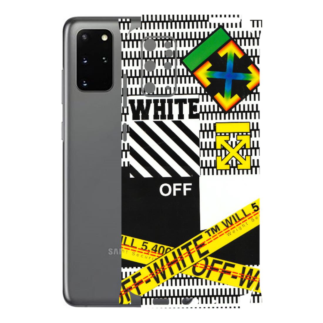 Samsung A/S Series Phone Skins (All Models) - White Off Abstract - 3D Embossed Finish (L-172) Samsung Galaxy S20 Plus