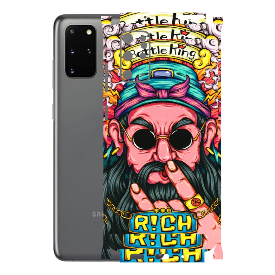Samsung A/S Series Phone Skins (All Models) - Battle King Dude Face - 3D Embossed Finish (L-178) Samsung Galaxy S20 Plus