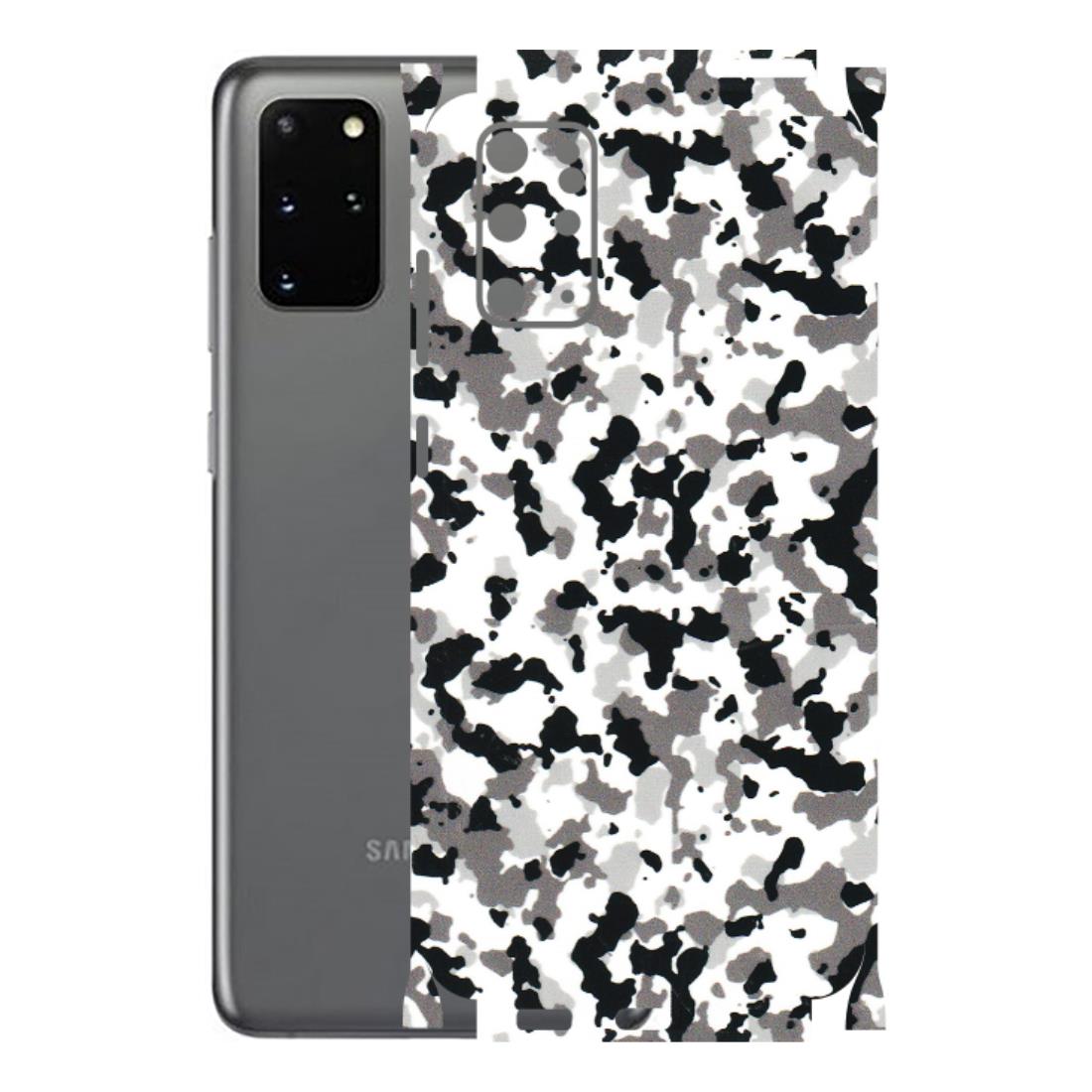 Samsung A/S Series Phone Skins (All Models) - White Black Camouflage - 3D Embossed Finish (L-18) Samsung Galaxy S20 Plus