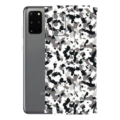 Samsung A/S Series Phone Skins (All Models) - White Black Camouflage - 3D Embossed Finish (L-18) Samsung Galaxy S20 Plus