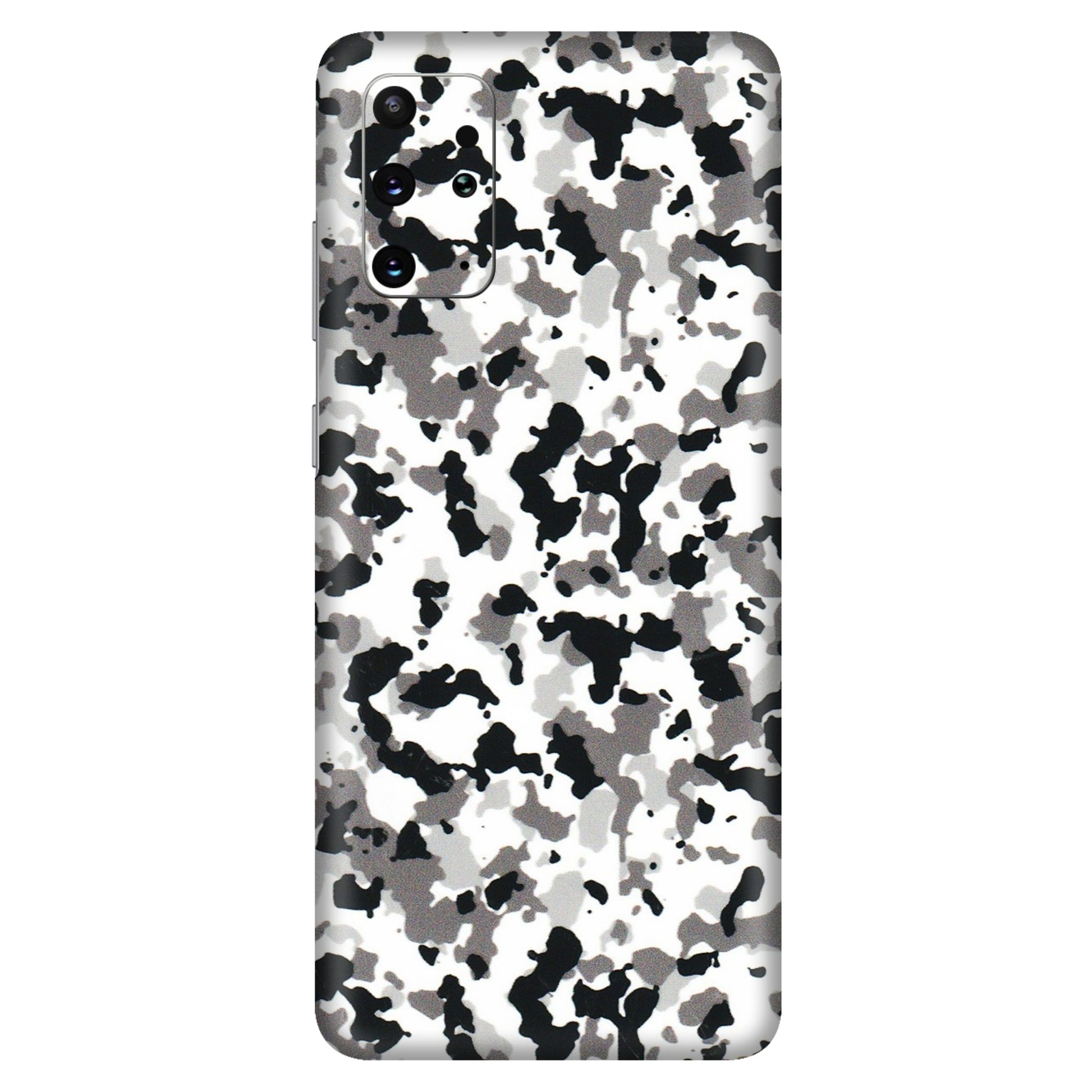 Samsung A/S Series Phone Skins (All Models) - White Black Camouflage - 3D Embossed Finish (L-18) Samsung Galaxy S20 Plus