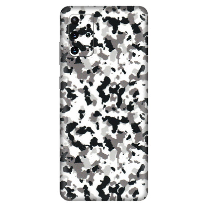 Samsung A/S Series Phone Skins (All Models) - White Black Camouflage - 3D Embossed Finish (L-18) Samsung Galaxy S20 Plus