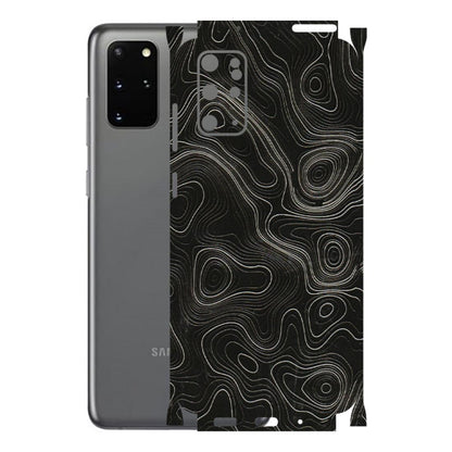Samsung A/S Series Phone Skins (All Models) - Black Swirl - 3D Embossed Finish (L-196) Samsung Galaxy S20 Plus