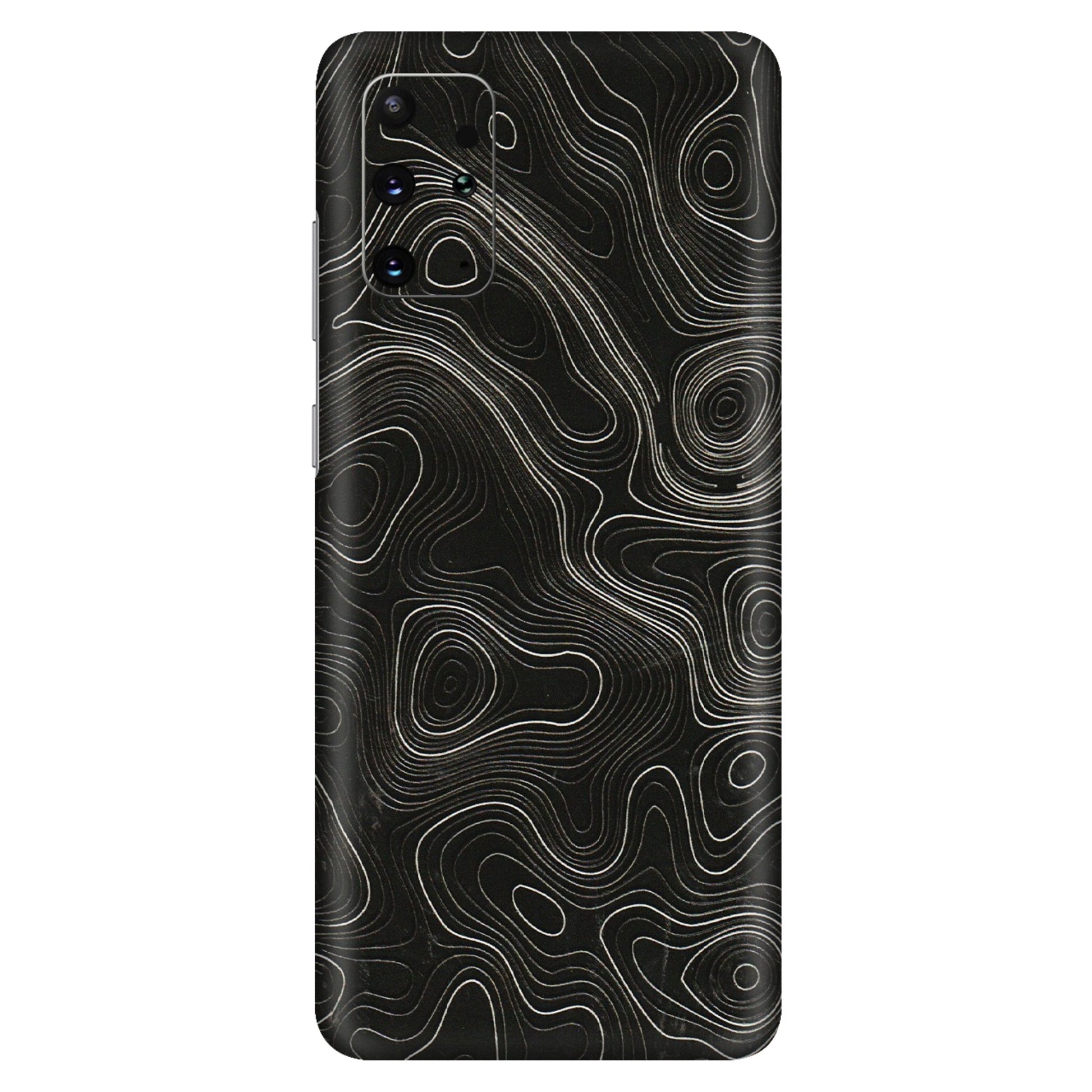 Samsung A/S Series Phone Skins (All Models) - Black Swirl - 3D Embossed Finish (L-196) Samsung Galaxy S20 Plus