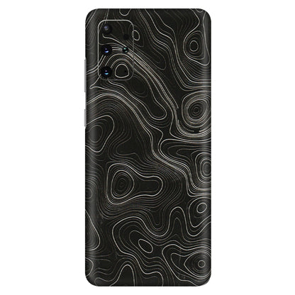 Samsung A/S Series Phone Skins (All Models) - Black Swirl - 3D Embossed Finish (L-196) Samsung Galaxy S20 Plus