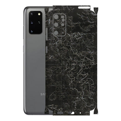 Samsung A/S Series Phone Skins (All Models) - Black map Texture - 3D Embossed Finish (L-201) Samsung Galaxy S20 Plus