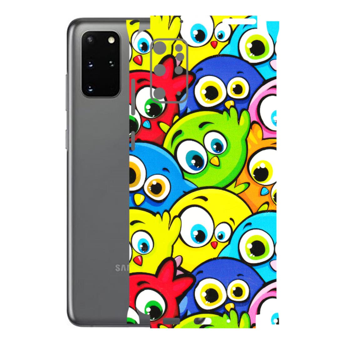Samsung A/S Series Phone Skins (All Models) - Cute Fluffy Birds - 3D Embossed Finish (L-213) Samsung Galaxy S20 Plus