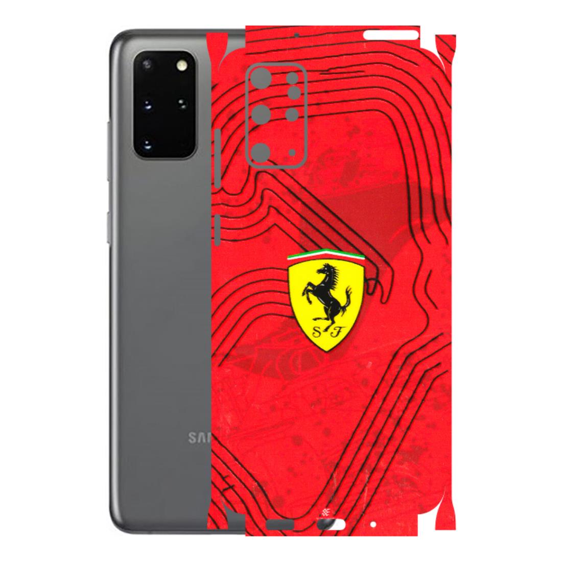 Samsung A/S Series Phone Skins (All Models) - Red Ferrari Logo Stylish - 3D Embossed Finish (L-238) Samsung Galaxy S20 Plus